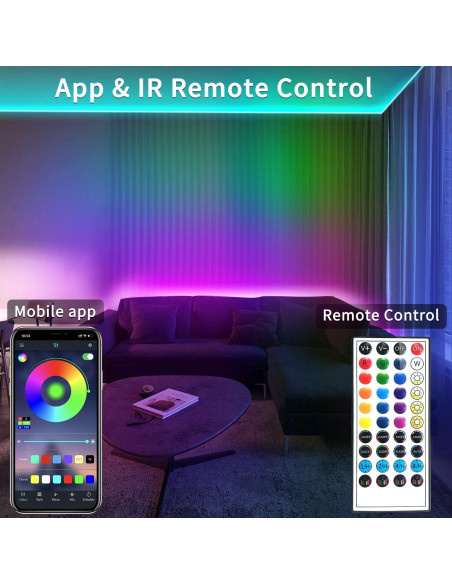 Tira de Luz LED Impermeable Vimeepro 30m RGB Control Remoto