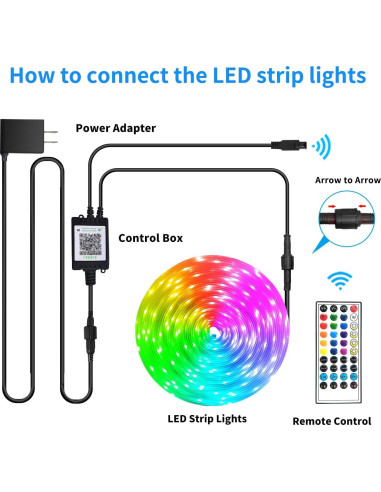 Tira de Luz LED Impermeable Vimeepro 30m RGB Control Remoto
