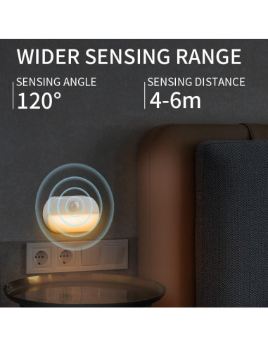 Paquete de 8 Luces LED con Sensor de Movimiento Wotermly