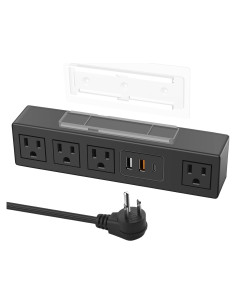 Regleta de Enchufes HHSOET 45W con Carga Rápida USB 1.83m