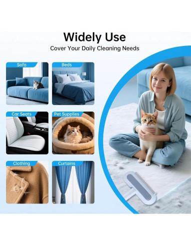 Removedor de Pelo de Mascotas IINGDA 4 en 1 Reutilizable 44 cm