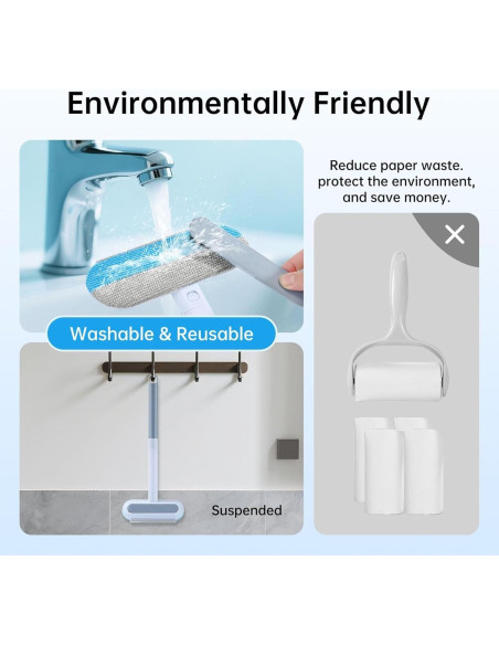 Removedor de Pelo de Mascotas IINGDA 4 en 1 Reutilizable 44 cm