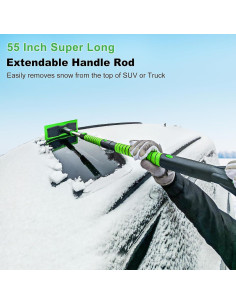 Escoba de Nieve y Raspador de Hielo SEAAES 139.7 cm Verde 2