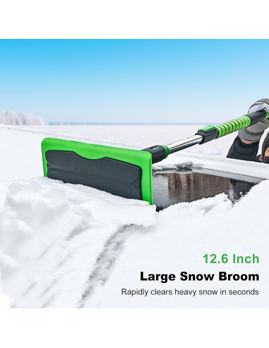 Escoba de Nieve y Raspador de Hielo SEAAES 139.7 cm Verde