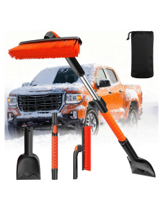 Cepillo de Nieve y Raspador de Hielo DMJN 3-en-1 Extensible 106.68 cm