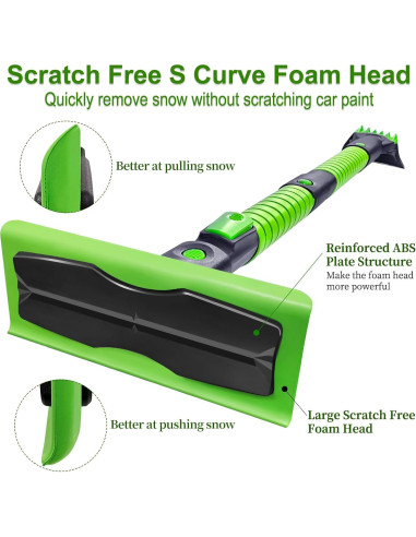 Escoba de Nieve y Raspador de Hielo SEAAES 139.7 cm Verde