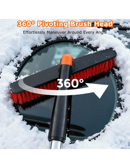 Cepillo de Nieve y Raspador de Hielo DMJN 3-en-1 Extensible 106.68 cm