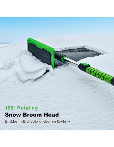 Escoba de Nieve y Raspador de Hielo SEAAES 139.7 cm Verde