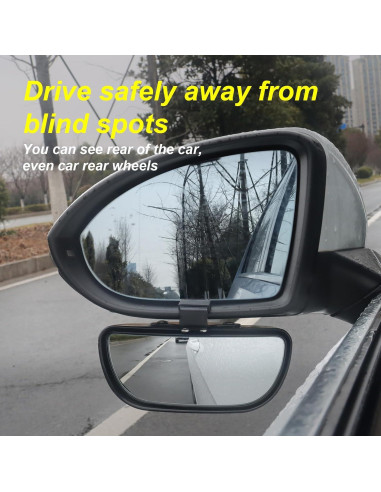 Espejo Convexo de Punto Ciego LoyaGour BSM 14.5x6.5cm Negro