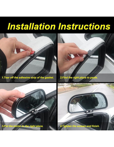 Espejo Convexo de Punto Ciego LoyaGour BSM 14.5x6.5cm Negro