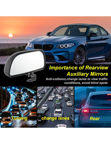 Espejo Convexo de Punto Ciego LoyaGour BSM 14.5x6.5cm Negro