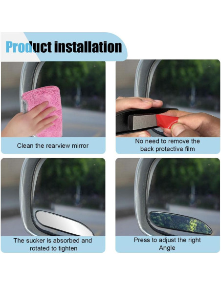 Espejo de Punto Ciego LAINLOY 13.5x3.2cm Ajustable Universal