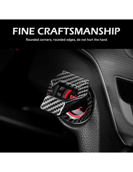 Cubierta Protectora Botón de Inicio Ferianl Fibra de Carbono