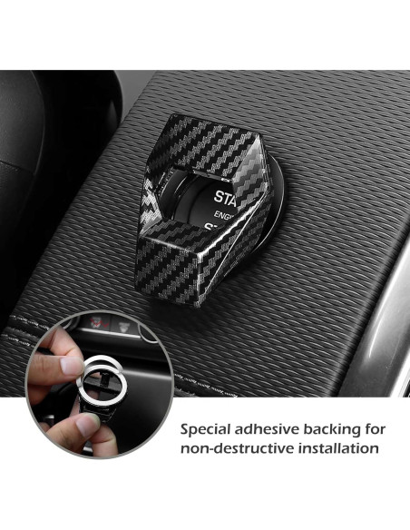 Cubierta Protectora Botón de Inicio Ferianl Fibra de Carbono