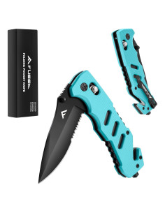 Cuchillo Plegable FLISSA Azul 9 cm Hoja Acero Inoxidable EDC