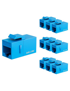 Acoplador Keystone RJ45 Cat6 Iwillink 10-Pack Hembra Azul