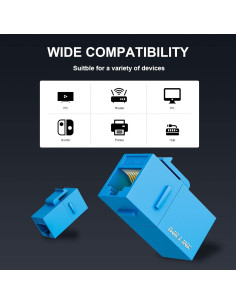Acoplador Keystone RJ45 Cat6 Iwillink 10-Pack Hembra Azul 2