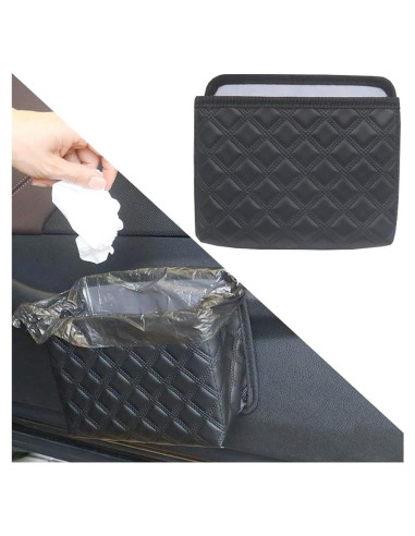 Basurero de Auto Zpana Plegable de Cuero Impermeable 18.5x15.5cm