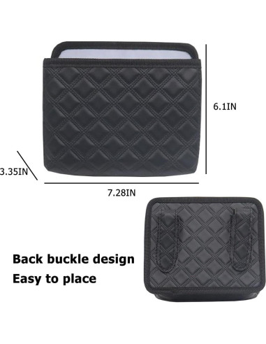 Basurero de Auto Zpana Plegable de Cuero Impermeable 18.5x15.5cm