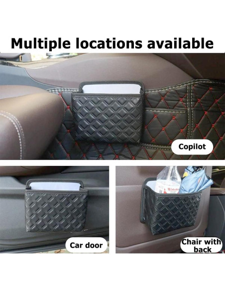 Basurero de Auto Zpana Plegable de Cuero Impermeable 18.5x15.5cm