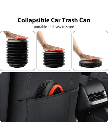 Basurero de Auto BPTAKOO 4L a Prueba de Fugas Negro