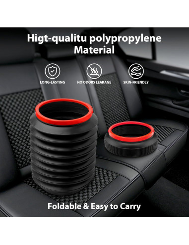 Basurero de Auto BPTAKOO 4L a Prueba de Fugas Negro