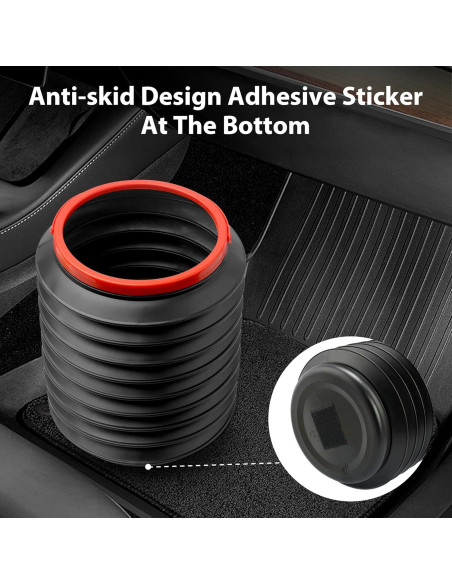 Basurero de Auto BPTAKOO 4L a Prueba de Fugas Negro