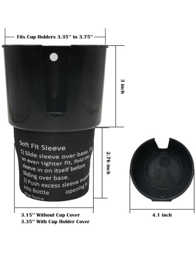 Soporte para Tazas de Coche LoyaGour CCH-007 con Funda Espuma