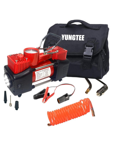 Compresor de Aire Portátil YUNGTEE 12V 150 PSI con LED