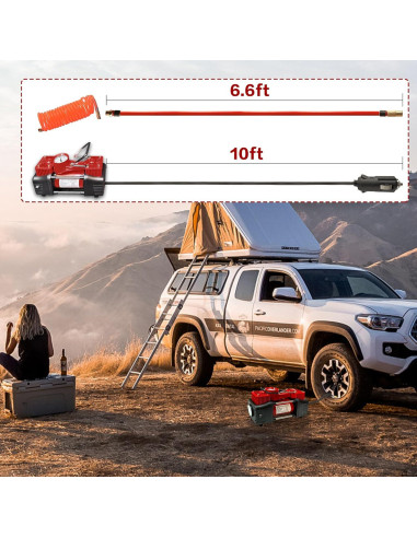 Compresor de Aire Portátil YUNGTEE 12V 150 PSI con LED