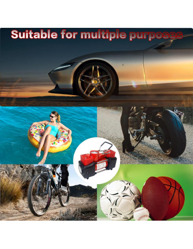 Compresor de Aire Portátil YUNGTEE 12V 150 PSI con LED