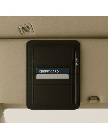 Organizador de Visera de Coche AC4 Compacto con Bolígrafo GRATIS