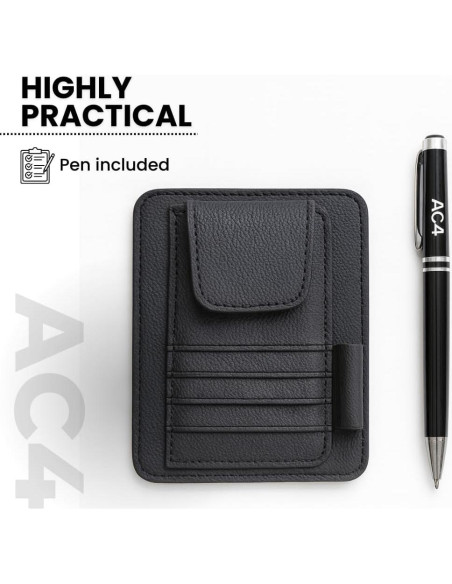 Organizador de Visera de Coche AC4 Compacto con Bolígrafo GRATIS