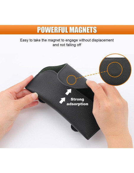 Soporte de Gafas de Sol LHDOS para Visera de Coche Negro