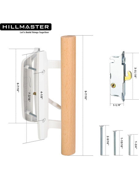Juego de Manijas para Puerta Corrediza HILLMASTER Blanco