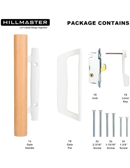 Juego de Manijas para Puerta Corrediza HILLMASTER Blanco