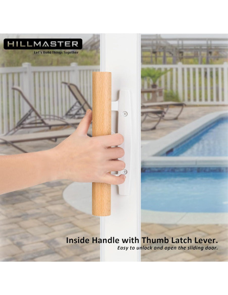 Juego de Manijas para Puerta Corrediza HILLMASTER Blanco