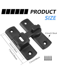 Cerradura de puerta deslizante Starfa Lab modelo ASD007 negra 2