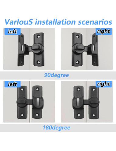 Cerradura de puerta deslizante Starfa Lab modelo ASD007 negra