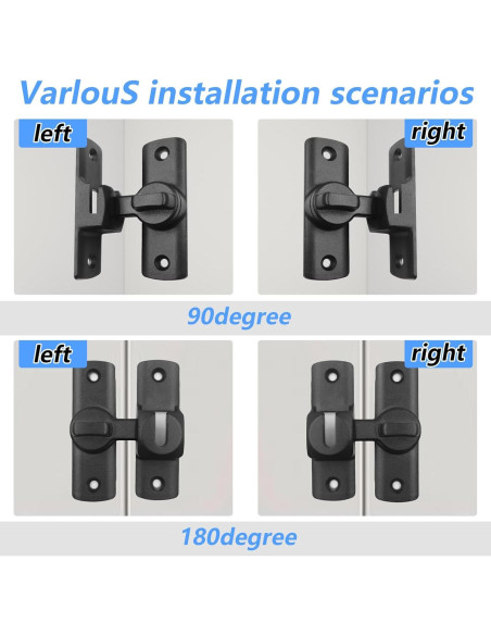 Cerradura de puerta deslizante Starfa Lab modelo ASD007 negra