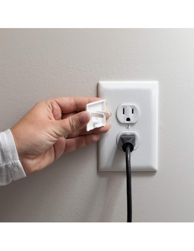 Cubierta de Enchufe Individual Qdos StayPut | Blanca | Paquete de 24