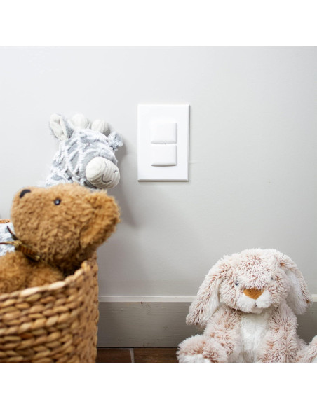 Cubierta de Enchufe Individual Qdos StayPut | Blanca | Paquete de 24