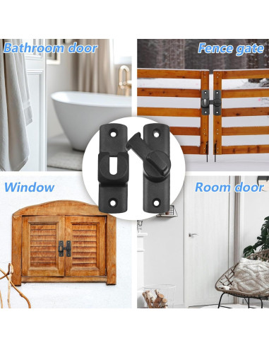 Cerradura de puerta deslizante Starfa Lab modelo ASD007 negra