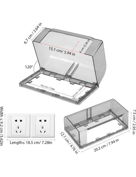 Cubierta de Enchufe Adhesiva Impermeable NUOBESTY - Protección para Niños y Mascotas
