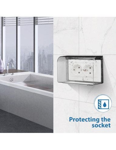 Cubierta de Enchufe Adhesiva Impermeable NUOBESTY - Protección para Niños y Mascotas