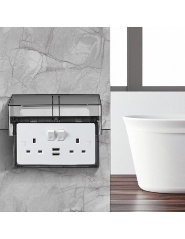 Cubierta de Enchufe Adhesiva Impermeable NUOBESTY - Protección para Niños y Mascotas