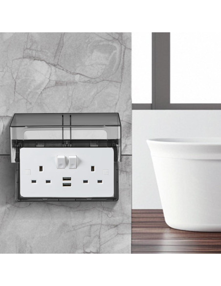 Cubierta de Enchufe Adhesiva Impermeable NUOBESTY - Protección para Niños y Mascotas