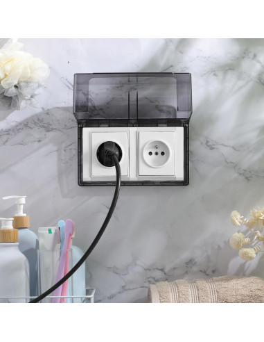 Cubierta de Enchufe Adhesiva Impermeable NUOBESTY - Protección para Niños y Mascotas