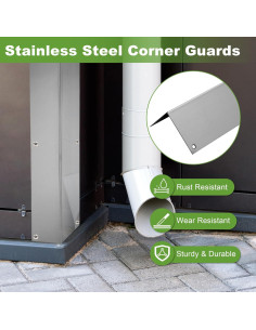 2 Protectores de Esquina de Acero Inoxidable RDUIGT 40cm 2