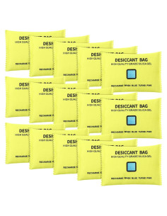 15 Bolsas Deshidratantes Recargables Gel de Sílice 12.7x8.9cm